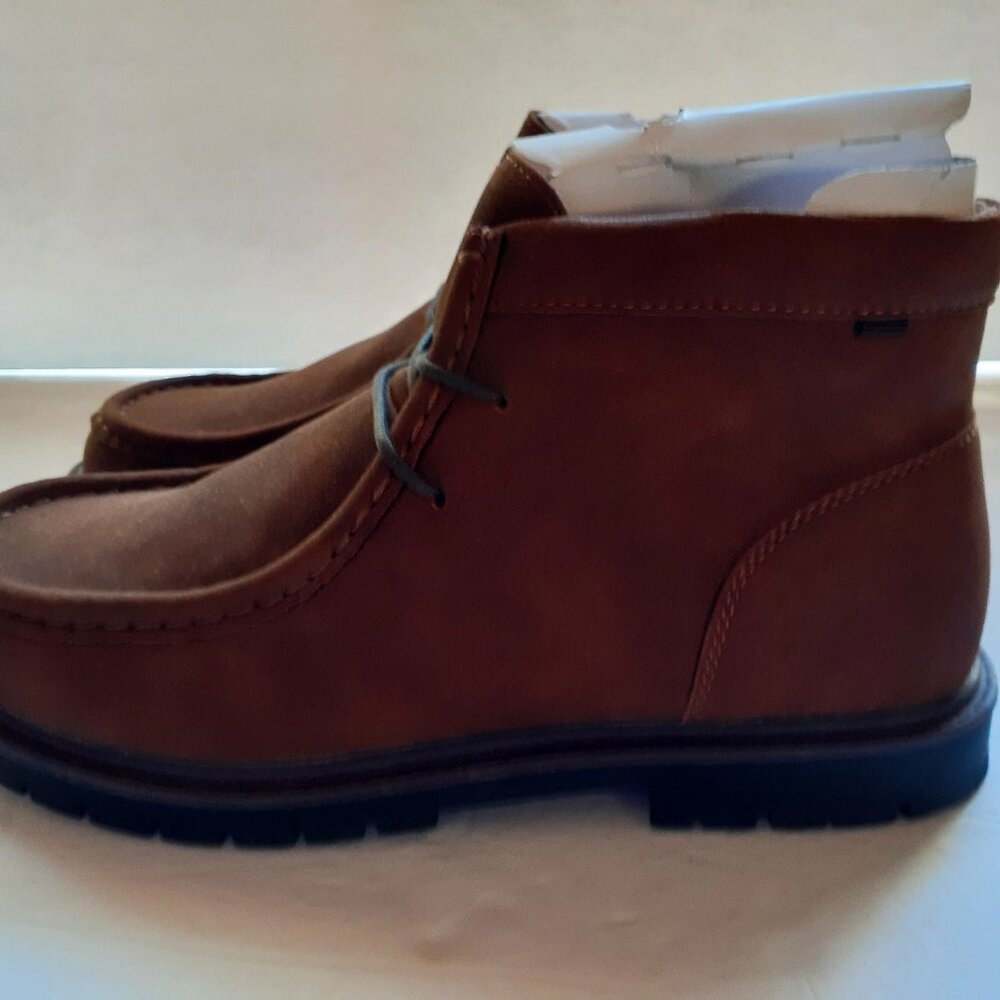 Sonoma Boys Boots Brown Faux Suede Mock Toe Size 6 New